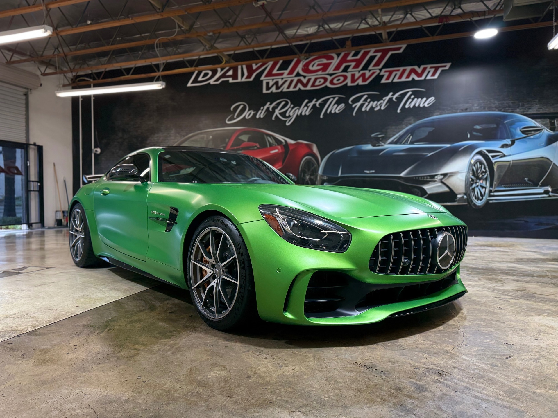 Mercedes-AMG GT R — Green matte PPF