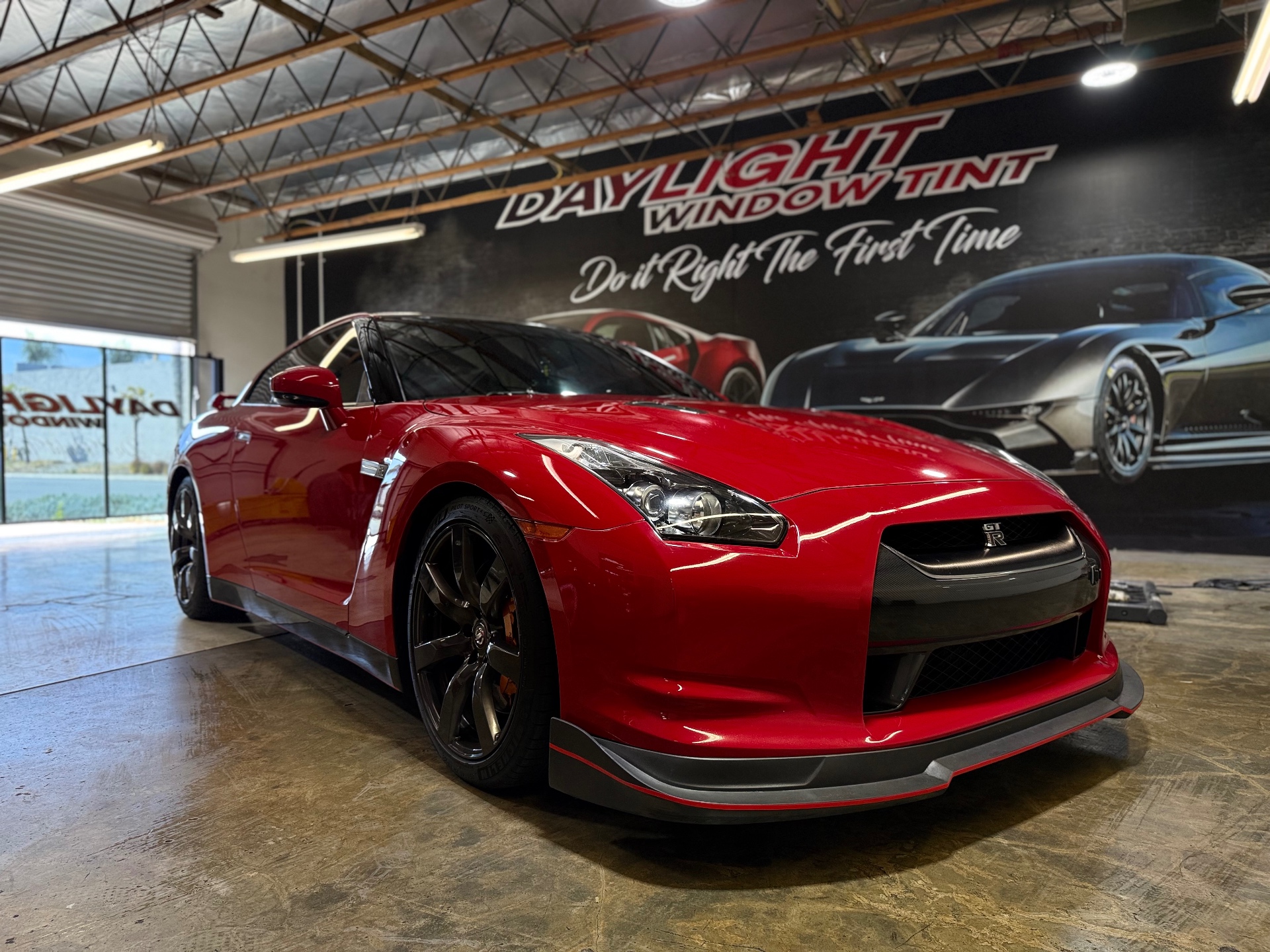 Red Nissan GT-R — PPF & tint